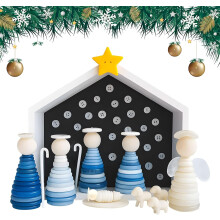(#09, -) DIY Knopf Krippe Set, Urlaubs Weihnachtsbaum Dekoration