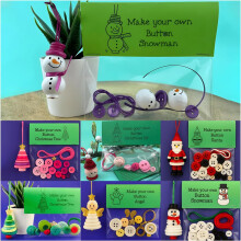 (7pcs, -) DIY Knopf Krippe Set, Urlaubs Weihnachtsbaum Dekoration