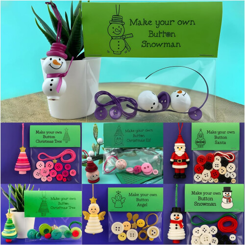 (7pcs, -) Kit bouton crèche Noël, décoration sapin