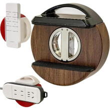(Brown, -) Zuignap powerstrip houder, wandmontage ponsvrije stopcontact organizer voor bureau