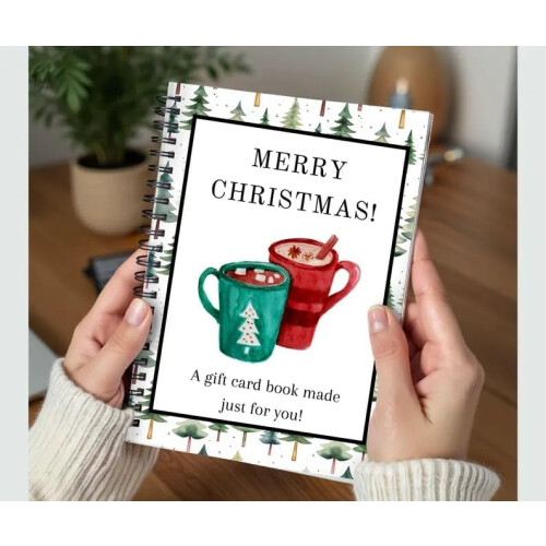 (3PCS-B, -) Livro de Cartões de Natal com Adesivos, 5x7 polegadas