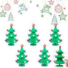 (5 Pcs, -) 3D gedruckter tanzender Weihnachtsbaumschmuck, wackelnder Schreibtischspinner