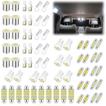 (70PCS, -) 42 st universal bil LED glödlampa set, interiör karta & takljus