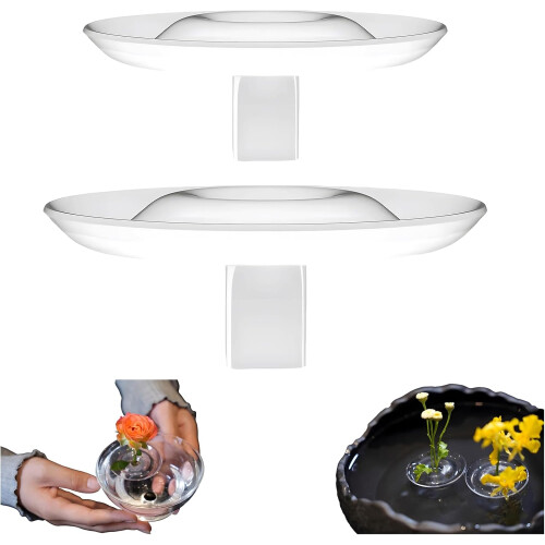 (2pcs, S+L) Porte-fleurs flottant créatif 2025, aquarium