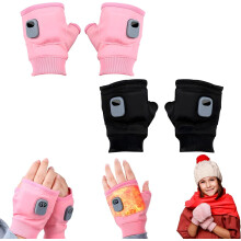 (2Pcs, Medium) Wiederaufladbare smarte thermostatische beheizte Fingerhandschuhe, USB 3-Gang