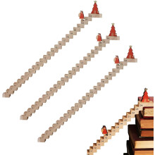 (3 PCS, -) Lustiger Weihnachtsmann Treppe hölzerner Adventskalender, Countdown zu Weihnachten