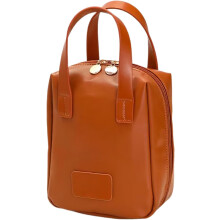 (Brown, -) Premium große wasserdichte Reise Make-up Tasche, PU Leder