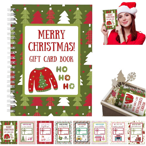(1PC, -) Livro de Cartões de Natal com Adesivos, 5x7 polegadas