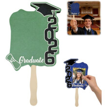 (Green, -) 2026 diploma dubbelzijdige DIY foto uitsnede gezicht waaier