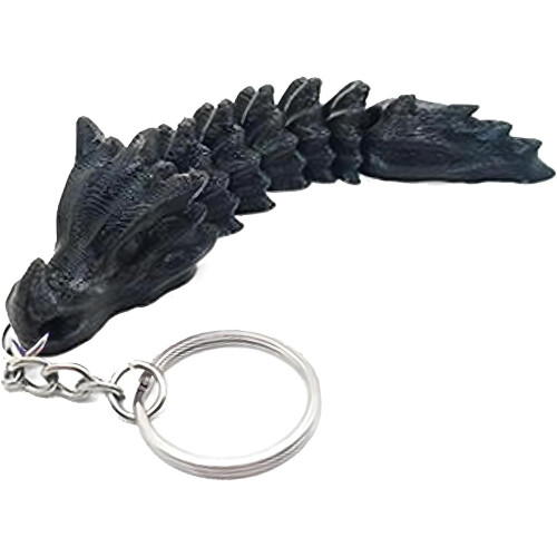 (Black, -) 3D kloubový drak klíčenka