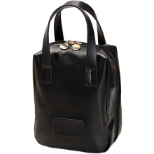 (Black, -) Premium große wasserdichte Reise Make-up Tasche, PU Leder