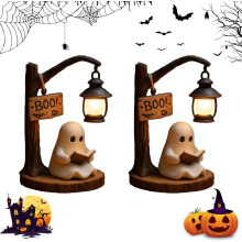 (S-2PCS, -) Lâmpada Fantasma 3D Lendo Livro, Luz Noturna Halloween