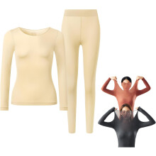 (Skin, -) Set intimo termico donna, senza cuciture ultra sottile