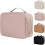 (Pink, -) Trousse toilette multi-compartiments PU cuir 1