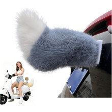 (#12, -) Coda gatto peluche ricaricabile per auto, decorazione mobile telecomandata
