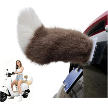 (#14, -) Coda gatto peluche ricaricabile per auto, decorazione mobile telecomandata