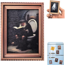 (#13, -) 12 Stück Halloween Retro hölzerne Kühlschrankmagnete, gruselige Deko