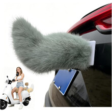 (#01, -) Coda gatto peluche ricaricabile per auto, decorazione mobile telecomandata