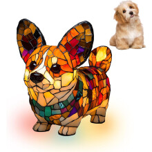 (#05, -) Luce notturna resina Yorkshire terrier, lampada da tavolo cane