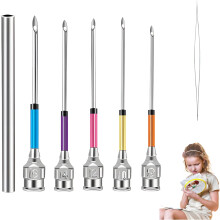 (#01, -) Easy Stitch Embroidery Punch Needles Set, Cross Stitch Tools
