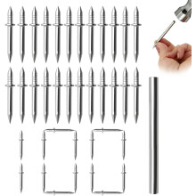 (Single-head, 100 PCS) 500/300/100 clavos cabezuela oculta, tornillos rodapié madera