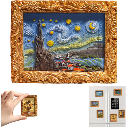 (#01, -) Σετ μαγνητών τηγανιτού, διακοσμητικό - Art deco fridge magnet
