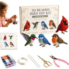 (Butterfly Bee, -) Tiny 3D kralen dier DIY craft kit – voor beginners