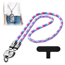 (Multicolor, Crossbody style) C naar C 240W oplaadkabel met draagbare armband ontwerp – telefoonlanyard multifunctioneel type C