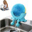 (Blue, -) Funny Peeing Scrub Sponge Holder for Kitchen Sink, Auto Draining 1