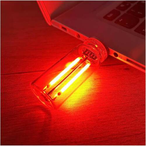 (Red, -) USB LED osvětlení do auta