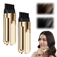 (Black+Brown, -) 2-in-1 handige haarverfkam voor grijs – instant haar kleur stift voor dames heren, tijdelijke dekking