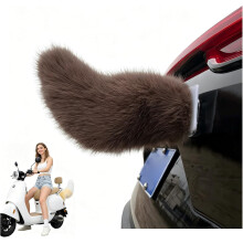 (#15, -) Coda gatto peluche ricaricabile per auto, decorazione mobile telecomandata