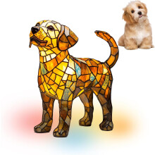 (#07, -) Luce notturna resina Yorkshire terrier, lampada da tavolo cane