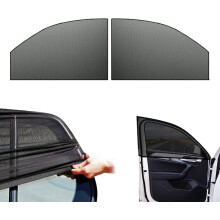 (size_name, 2 Pack Front Side Window Shade) 2 kpl auton ikkunan varjostimet, hengittävä verkko sivuaurinkosuoja