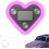 (Pink-1PC, -) Solcelle Hjerteformet C-Pylon Neon Lys til Bil, IP65 1