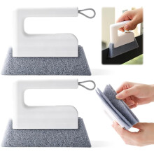 (White, -) 2-pack magische raamtrackreiniger – groefborstel set met 4 pads voor schuifdeuren auto ventilatieopeningen