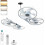 (White, -) Drone-Style LED Ceiling Fan Light, E27 Socket with Remote Control 1