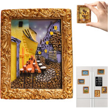 (#06, -) Kunst dekoratives Ölgemälde Kühlschrankmagnetset, für Küche & Büro
