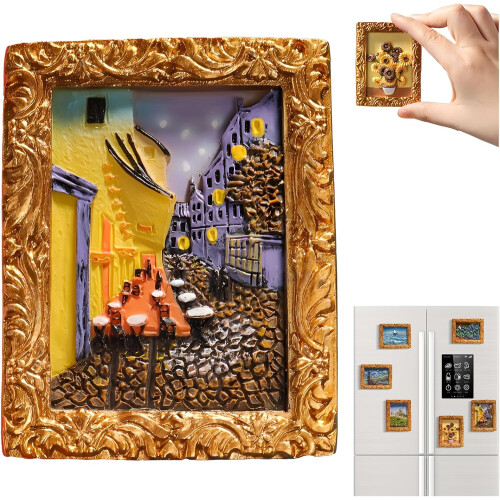 (#06, -) Σετ μαγνητών τηγανιτού, διακοσμητικό - Art deco fridge magnet