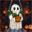 (#01, -) Suncatcher θερμοκηπίου φαντάσματος, κρεμαστό - Halloween wall hanging 1