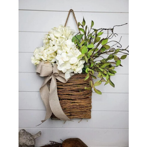 (Aa, -) Coroană ușă lavandă artificială, decor fermă – Rustic