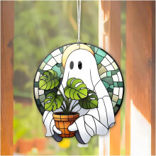 (#03, -) Acchiappasole serra fantasma, decorazione appesa Halloween