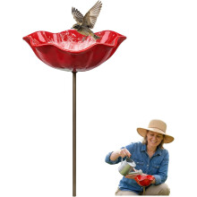 (1PC, -) 2 Stück Bienenwasserstation, Metall Gartenstecker mit Schmetterling Bienenbad