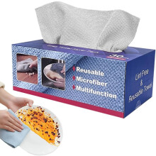 (Grey, -) 30 PCS Microfiber Cleaning Cloth Rags in Box 2026, Reusable Towels for Car Home Kitchen