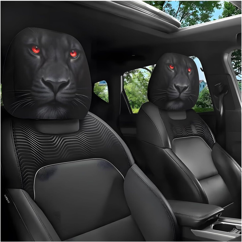(D, -) Funny Cartoon Big Eyes Car Headrest Covers, Double-Sided Print 5437706804055