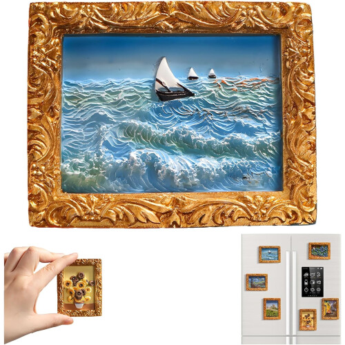 (#03, -) Σετ μαγνητών τηγανιτού, διακοσμητικό - Art deco fridge magnet