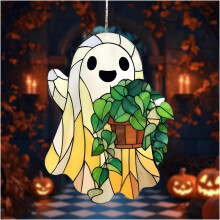 (#09, -) Acchiappasole serra fantasma, decorazione appesa Halloween