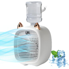 (Grey, -) Przenośny wentylator parowniczy, mini klimatyzator USB