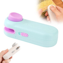 (B - Blue (Batteries not included), -) Mini sigillatore con magnete 2025, portatile per snack e cucina