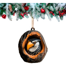 (B, -) 12 Stück 2D Acryl Waldtiere Weihnachtsbaumschmuck, hängende Deko
